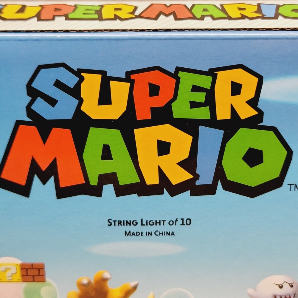 Super Mario Bros 10 Gold Coin String Lights Indoor Outdoor‎ Party Decor 8.5 Feet - Picture 2 of 4